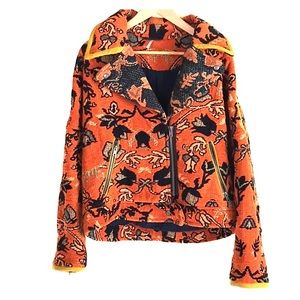 Free People Mosaic Boxy Moto Jacket (rare!) NWOT